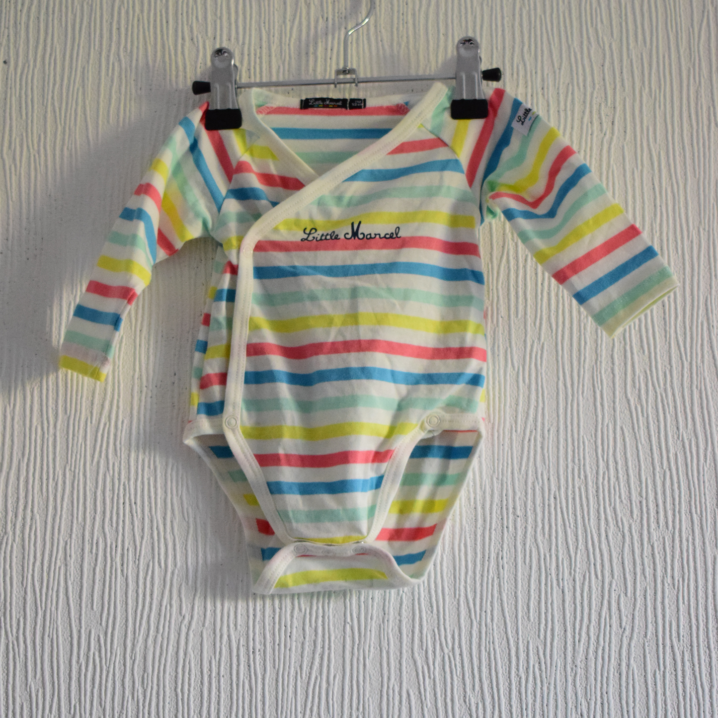 Body Bébé Croisé à Rayures Multicolores