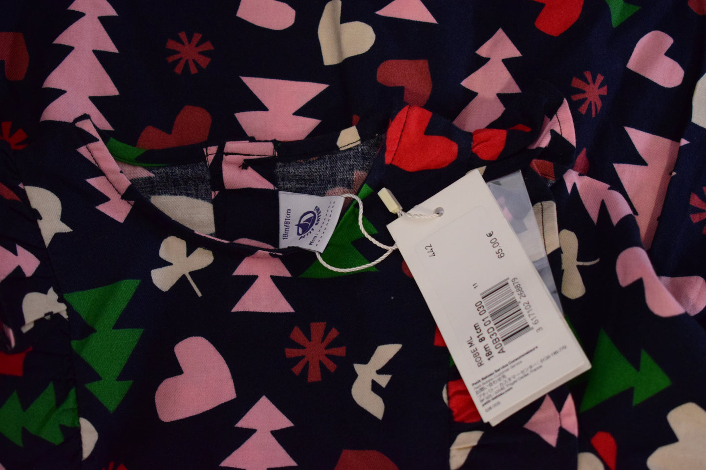 Robe manches longues imprimée à volants - Enfant