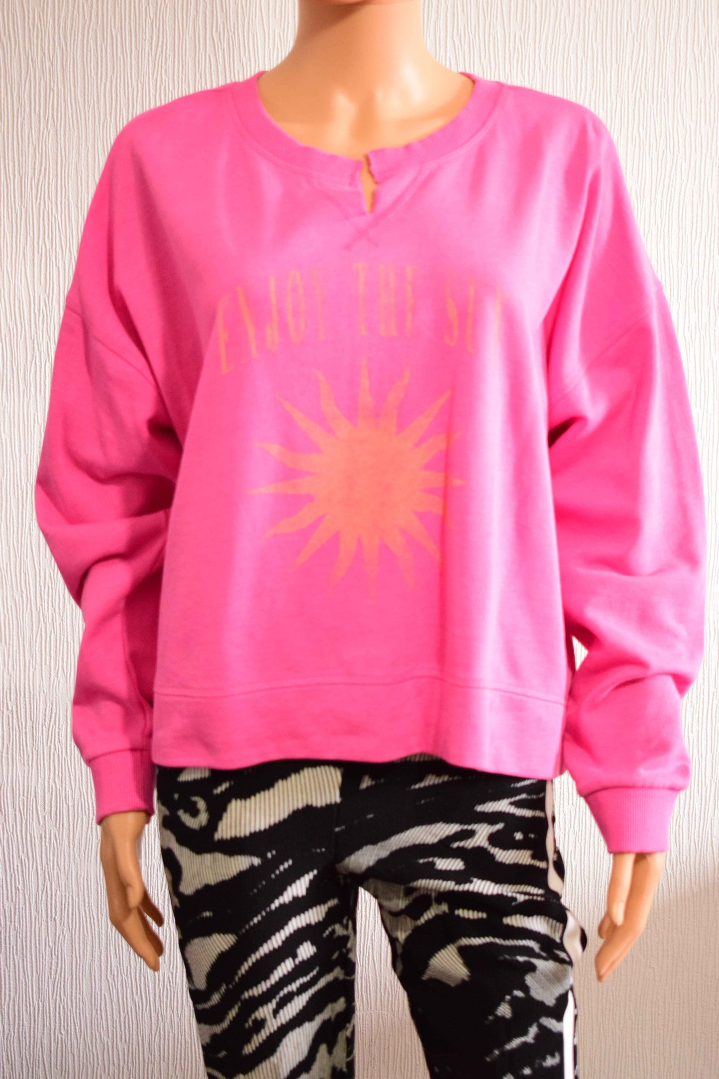 Sweat Oversize Hanes Fuchsia Soleil