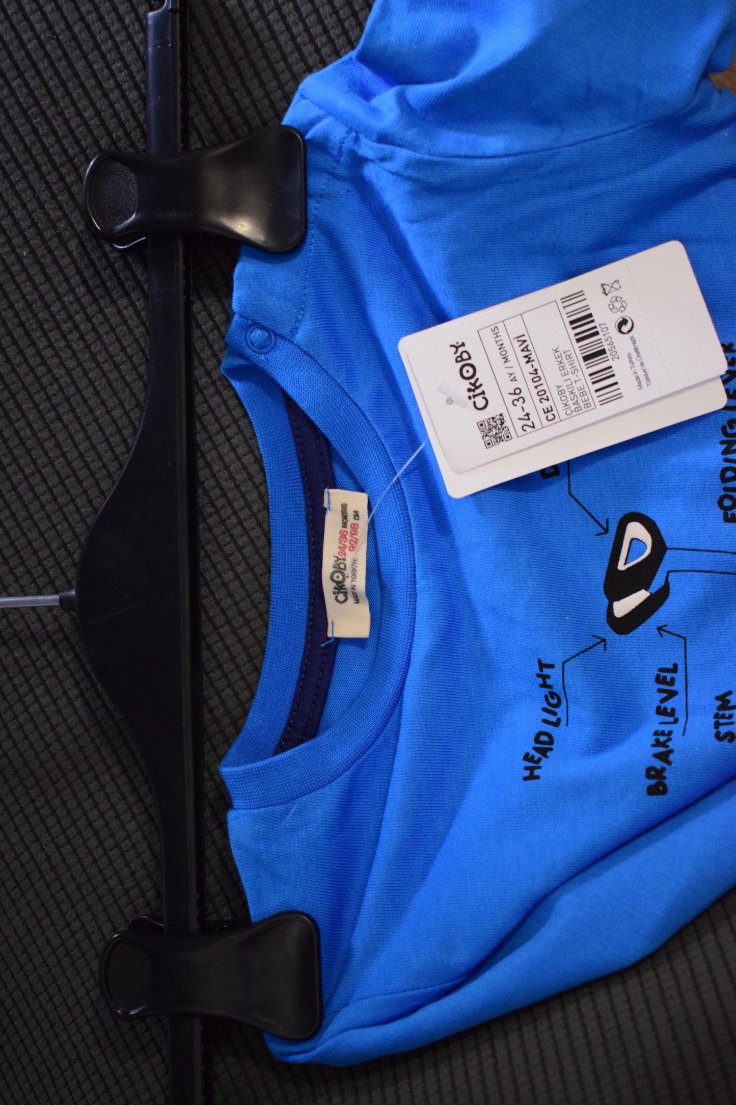 T-shirt manches longues bleu - CikoBy 24 à 36 Mois