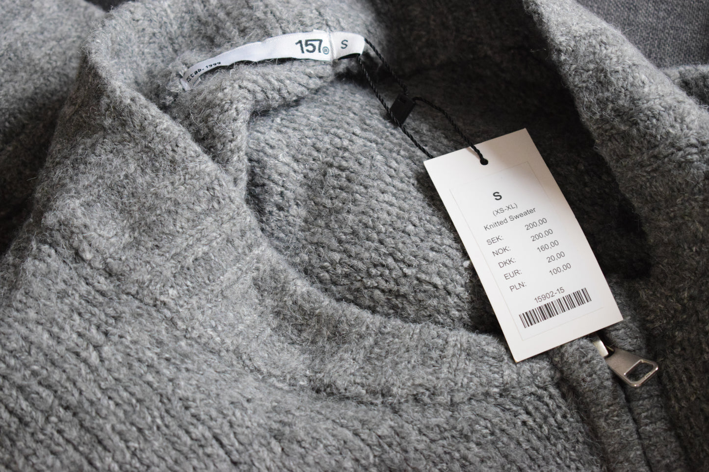 Gilet zippé femme 157 – Gris chiné – Taille S