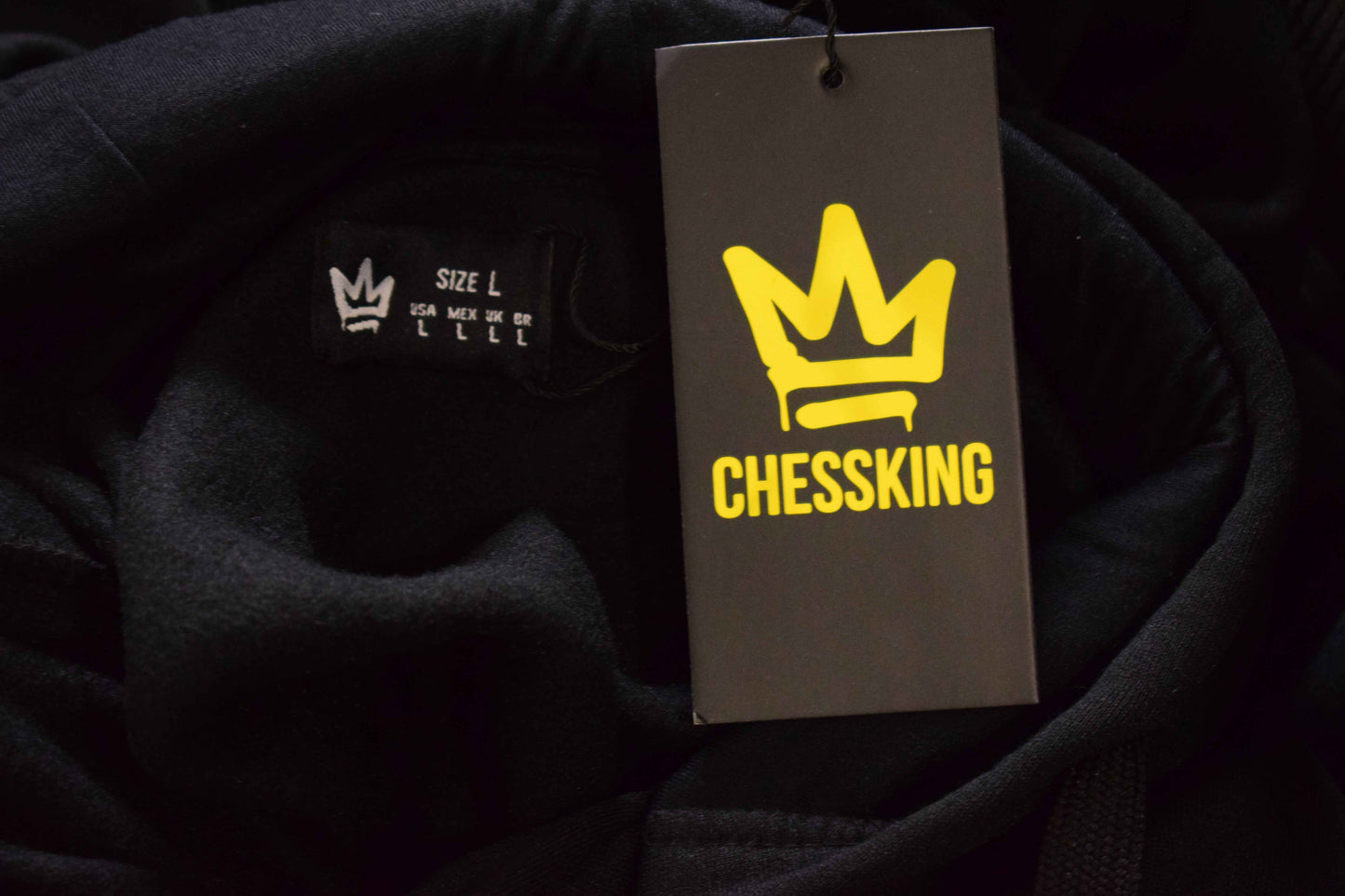 Sweat à capuche homme Chess King – Noir – L
