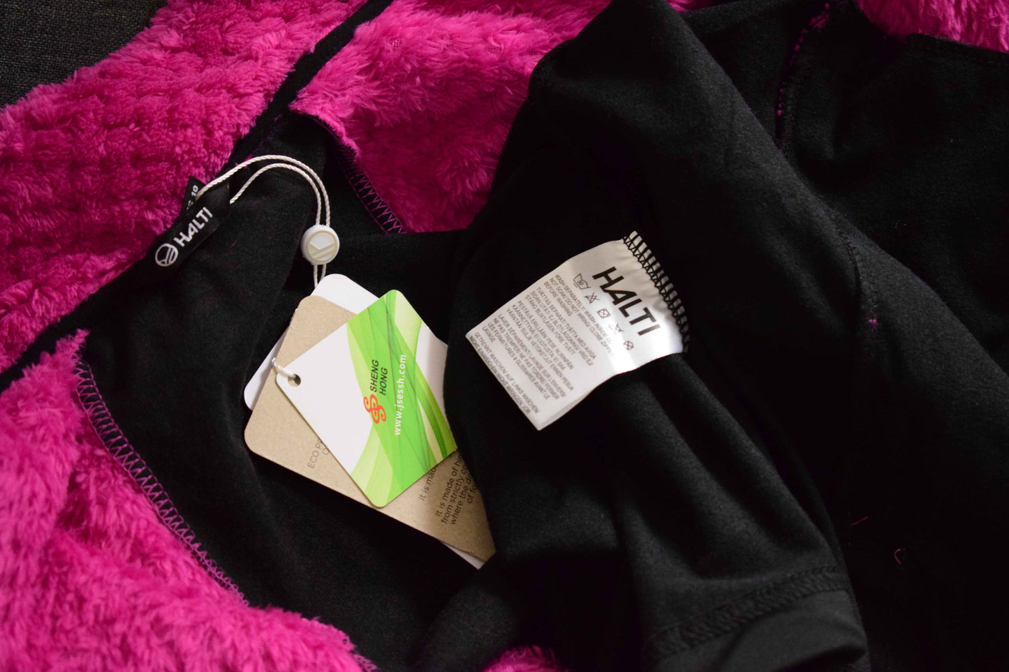 Veste halti imperméable Noir/Fuchsia