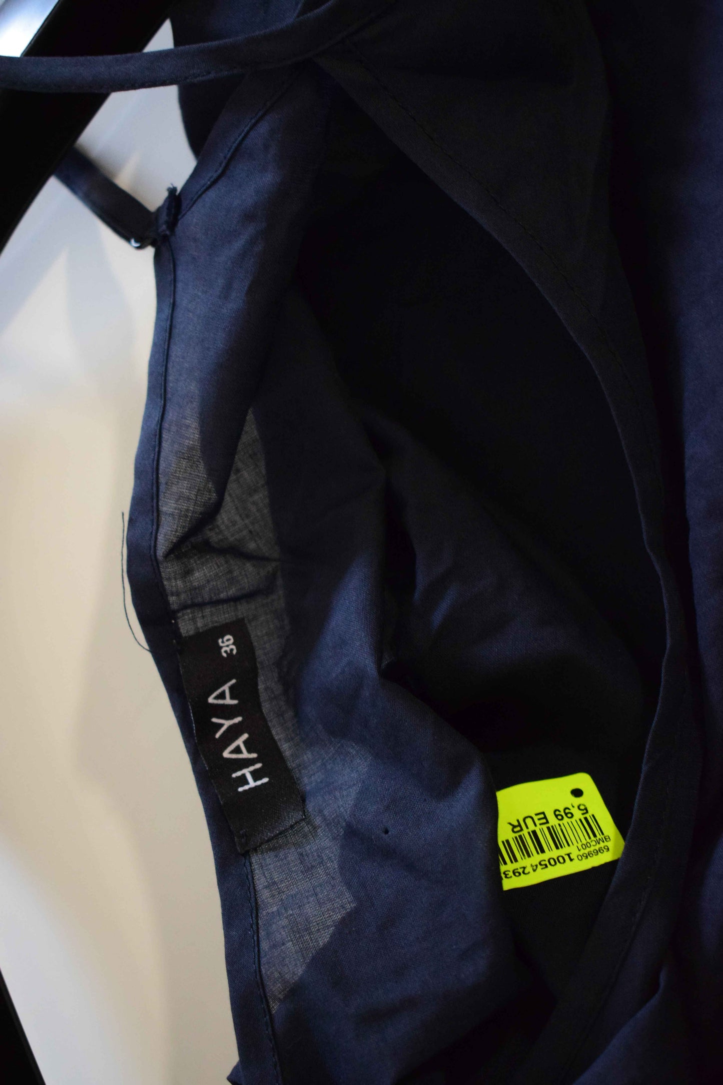 Robe nuisette à fines bretelles bleu marine foncé 36
