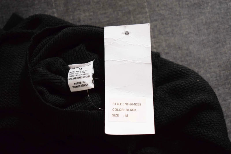 Pull col roulé noir M