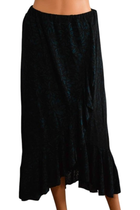 Jupe femme Enjoy – Noir/Bleu pétrole – Taille S