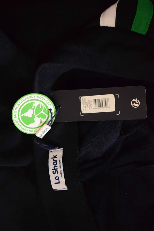 Short de Jogging Le Shark Homme - Bleu Marine avec Bande Latérale Verte