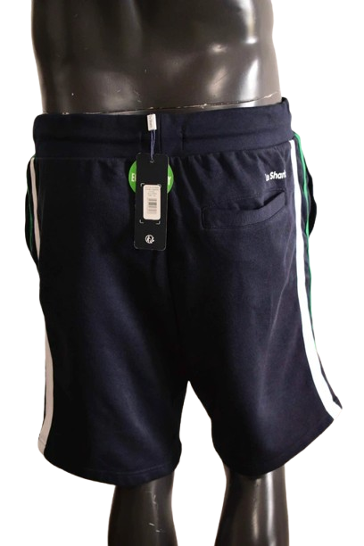 Short de Jogging Le Shark Homme - Bleu Marine avec Bande Latérale Verte