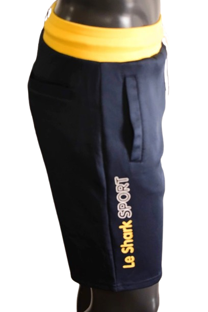Short Jogging Le Shark Bleu Marine & Ceinture Jaune S