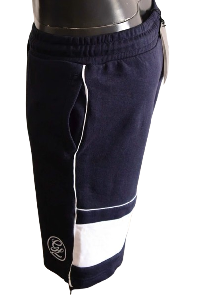 Short Jogging Bleu Marine GL – Bande Blanche L