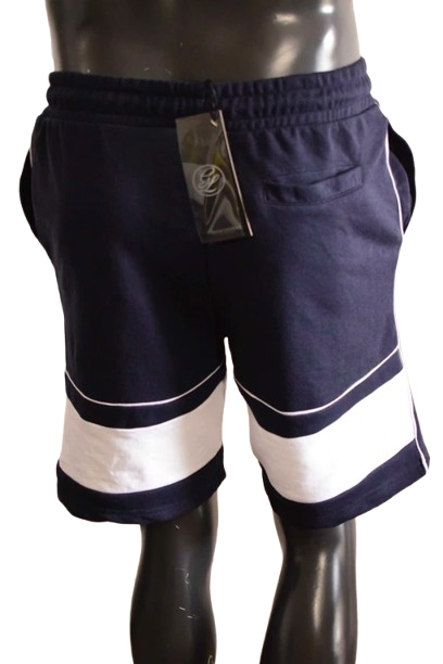 Short Jogging Bleu Marine GL – Bande Blanche L
