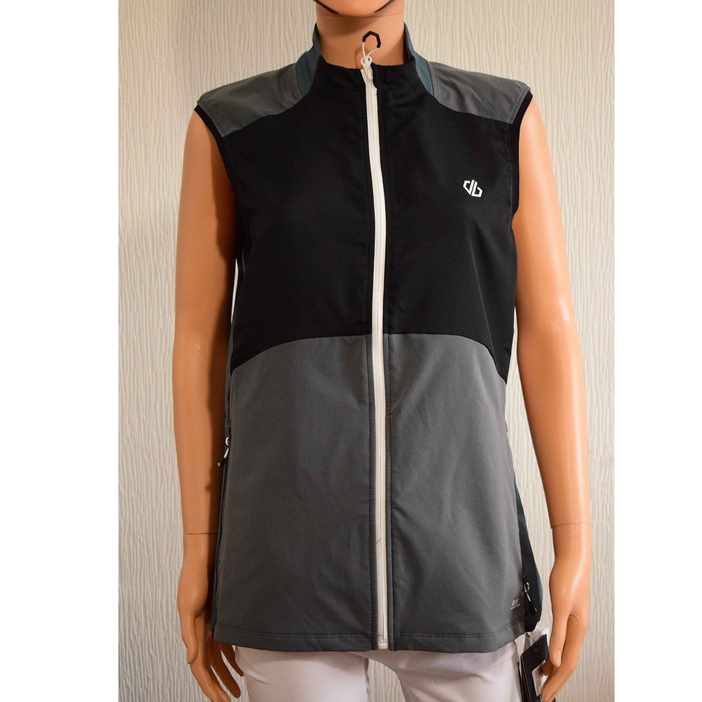 Gilet Technique Hybride Sans Manches femme- Bicolore Noir et Gris Souris