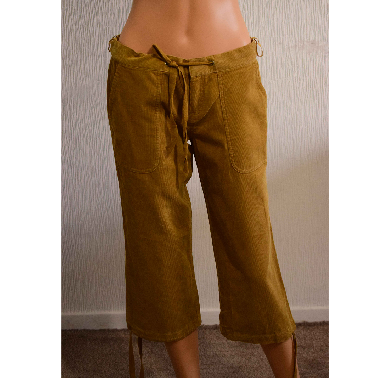 Pantacourt Blunauta Large Ocre en Velours – camel M