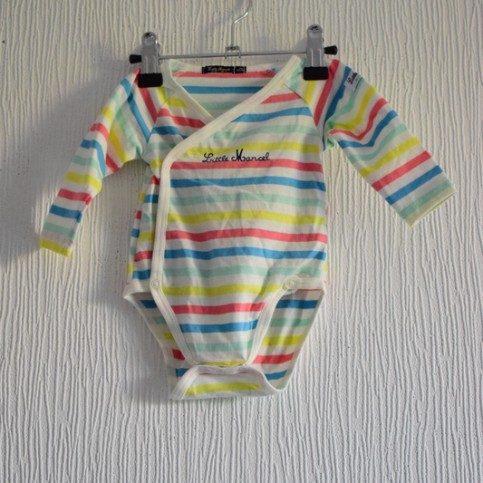 Body Bébé Croisé à Rayures Multicolores