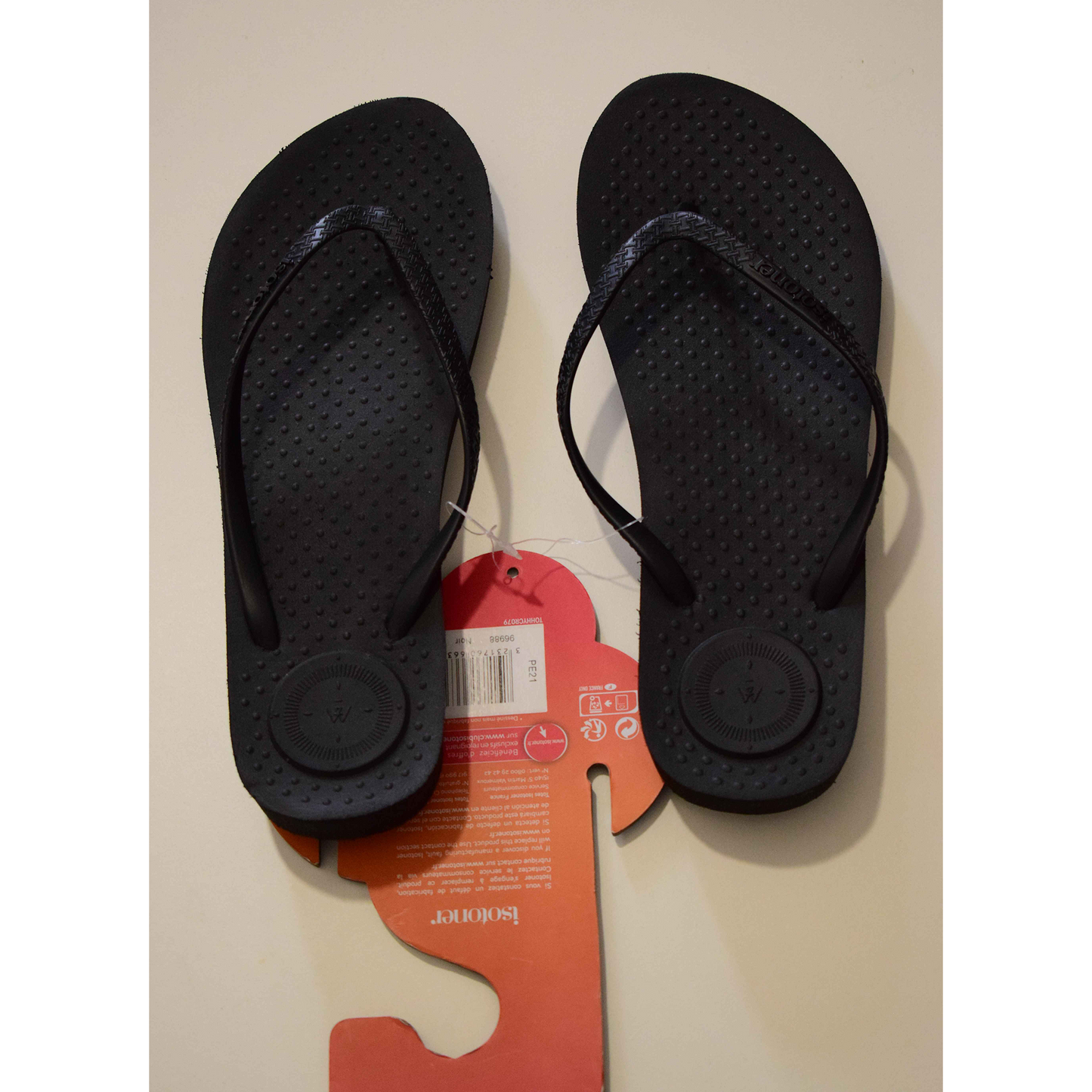 Tongs Isotoner Essential Noir