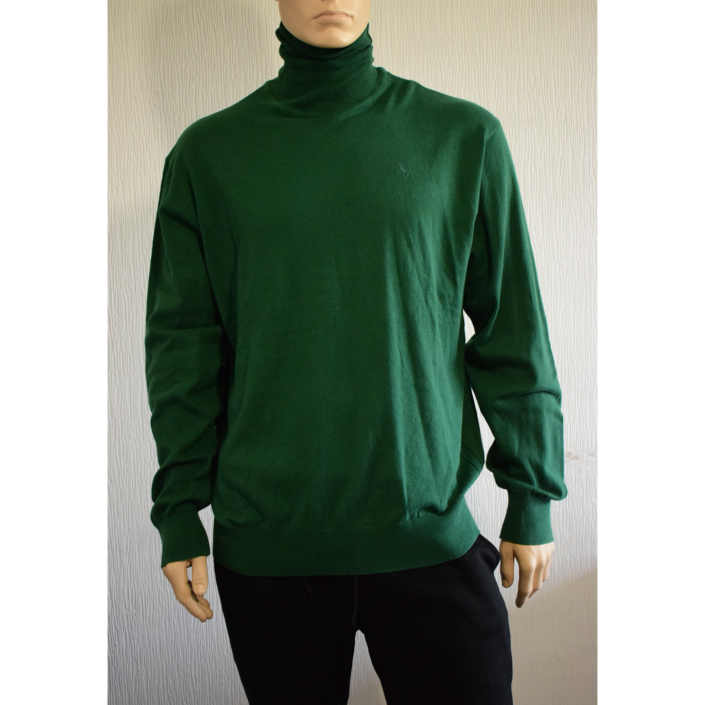 Pull col roulé homme Vertigo Premium – Vert sapin
