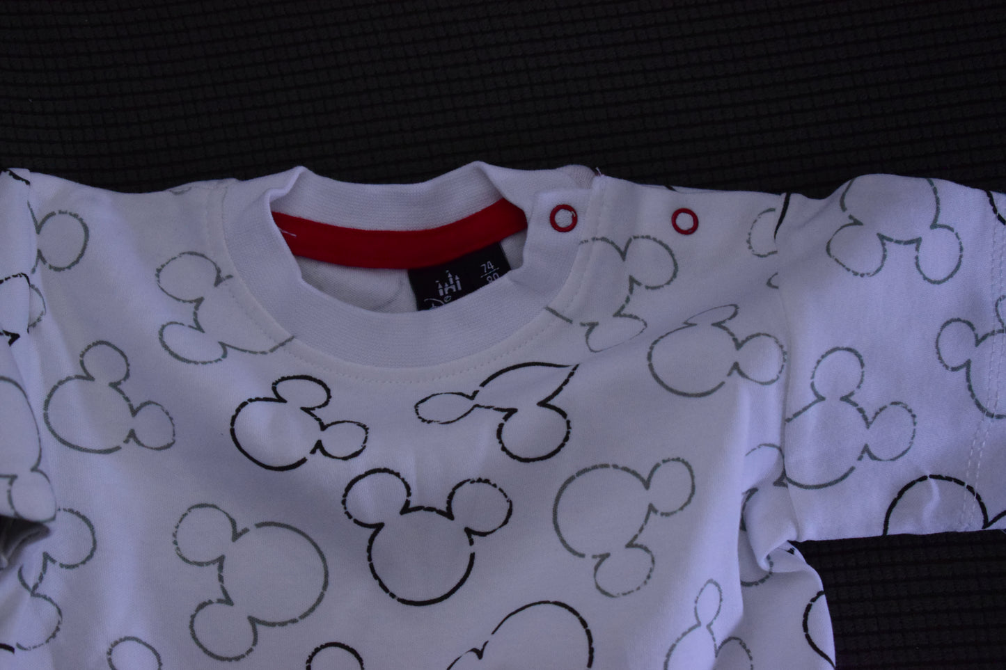 T-Shirt Bébé Imprimé Silhouettes Mickey Mouse - Tons Neutres