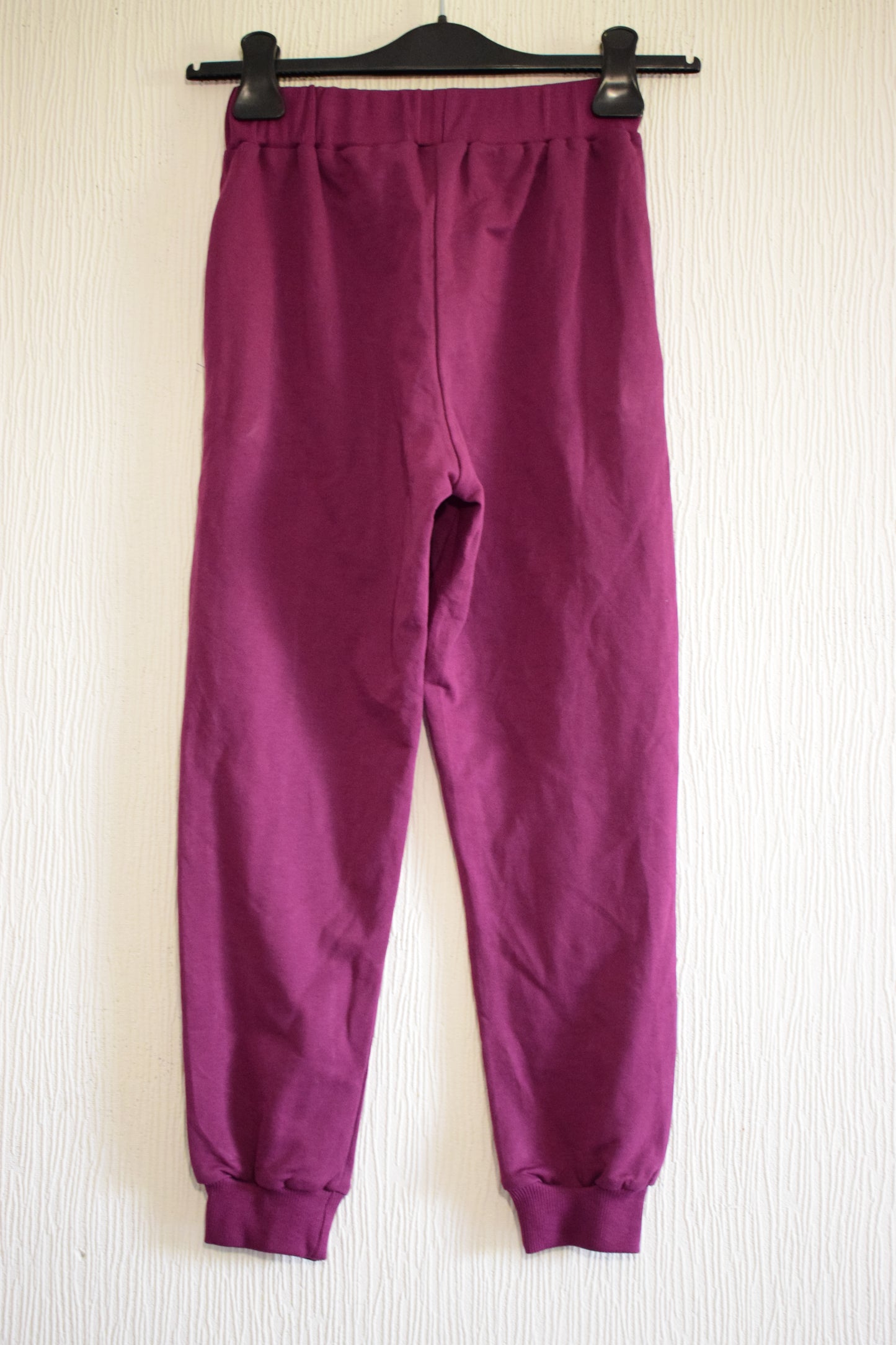 Pantalon de jogging violet prune à coutures surpiquées - Enfant 9 Ans