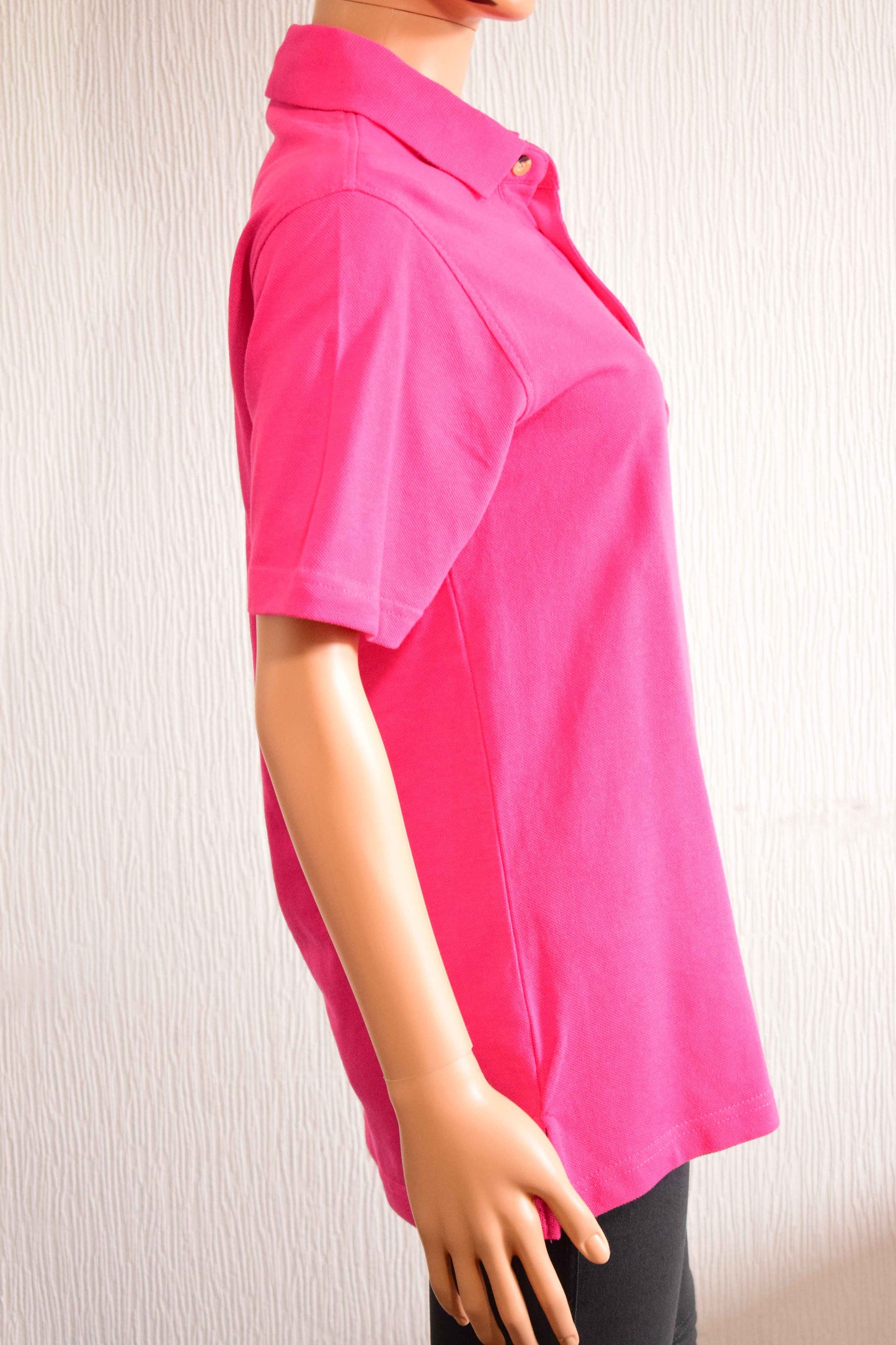 Polo classique à manches courtes rose fuchsia - Femme S