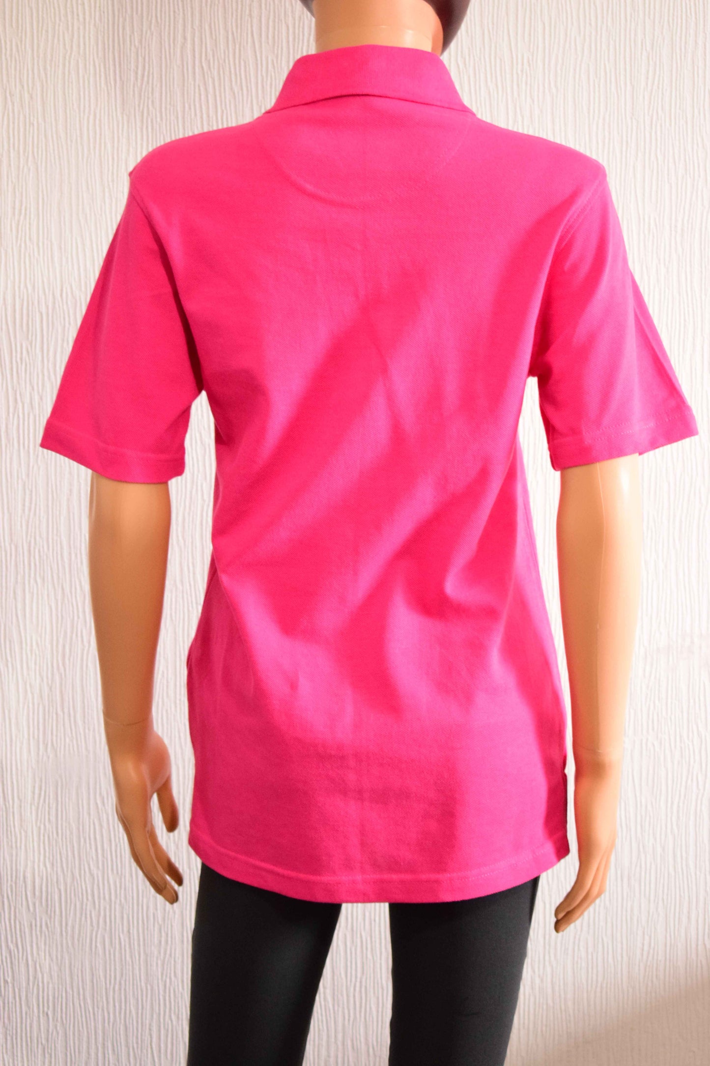 Polo classique à manches courtes rose fuchsia - Femme S