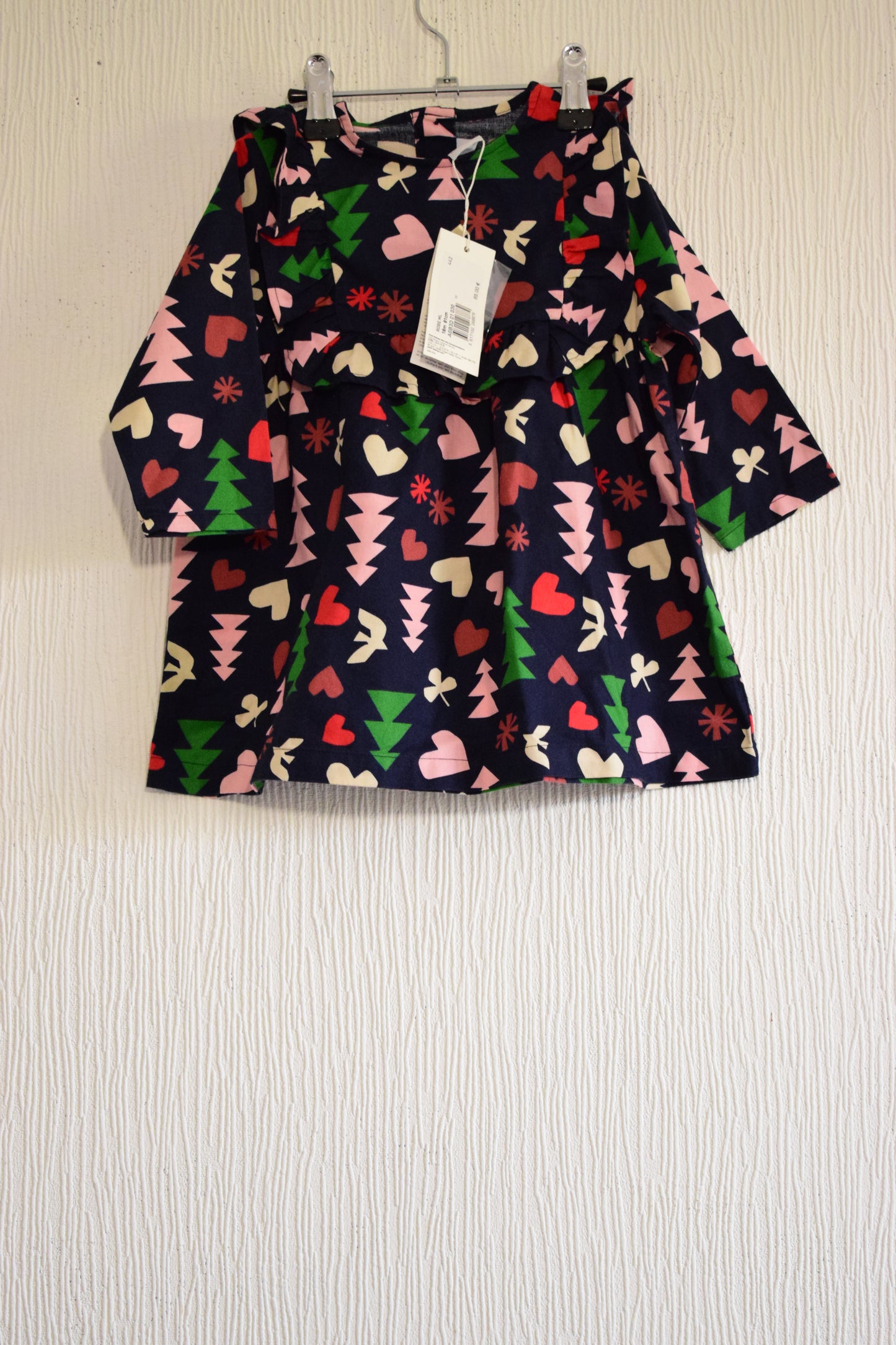 Robe manches longues imprimée à volants - Enfant