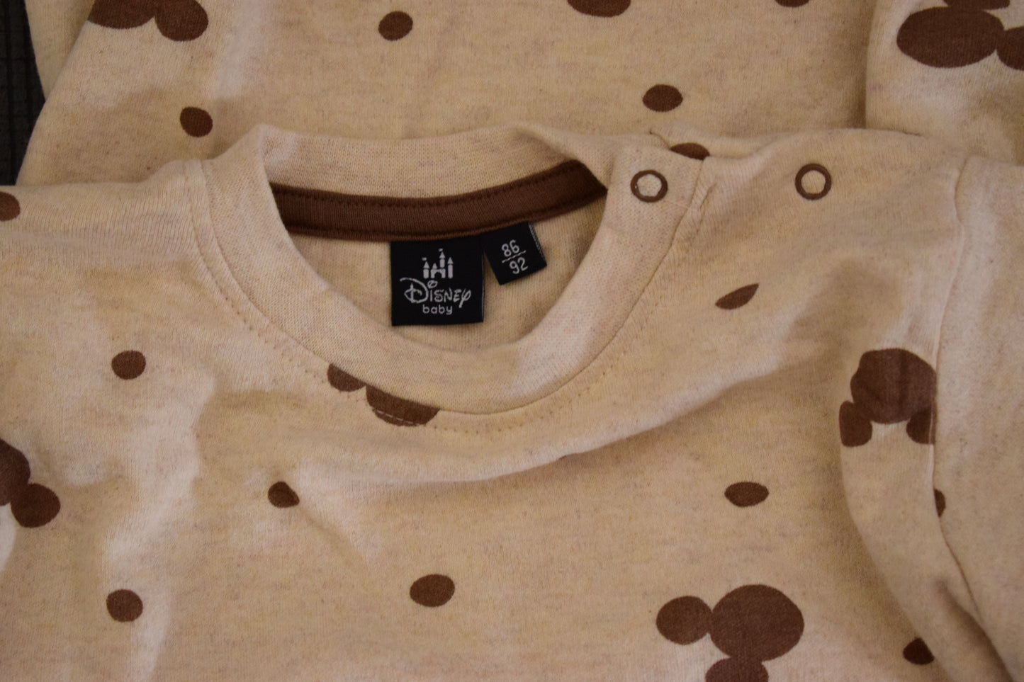 T-Shirt Bébé Imprimé Silhouettes Mickey Mouse - Tons Neutres
