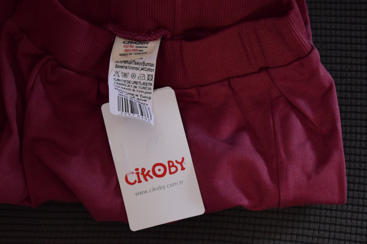 Pantalon de jogging style cargo bordeaux - Enfant 12-18 mois