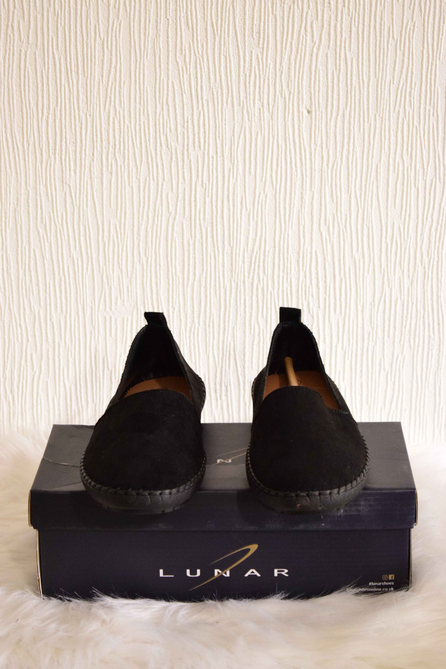 Mocassins Souples Intégralement Noirs Effet Daim – Lunar Bliss 38
