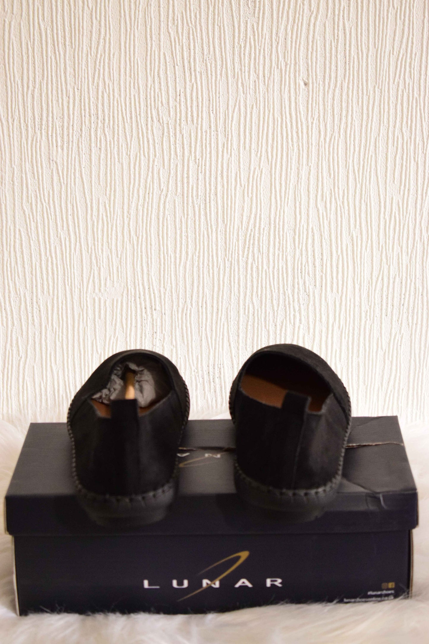 Mocassins Souples Intégralement Noirs Effet Daim – Lunar Bliss 38