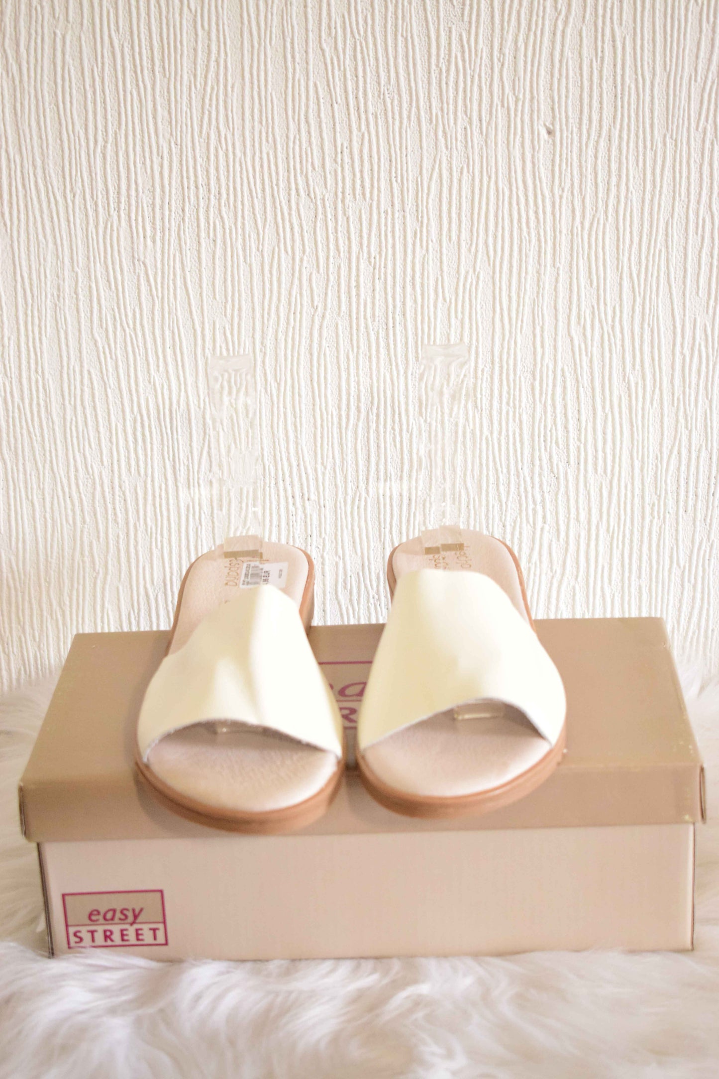 Mules Minimalistes Blanc Cassé / Hielo en Cuir Napa 41