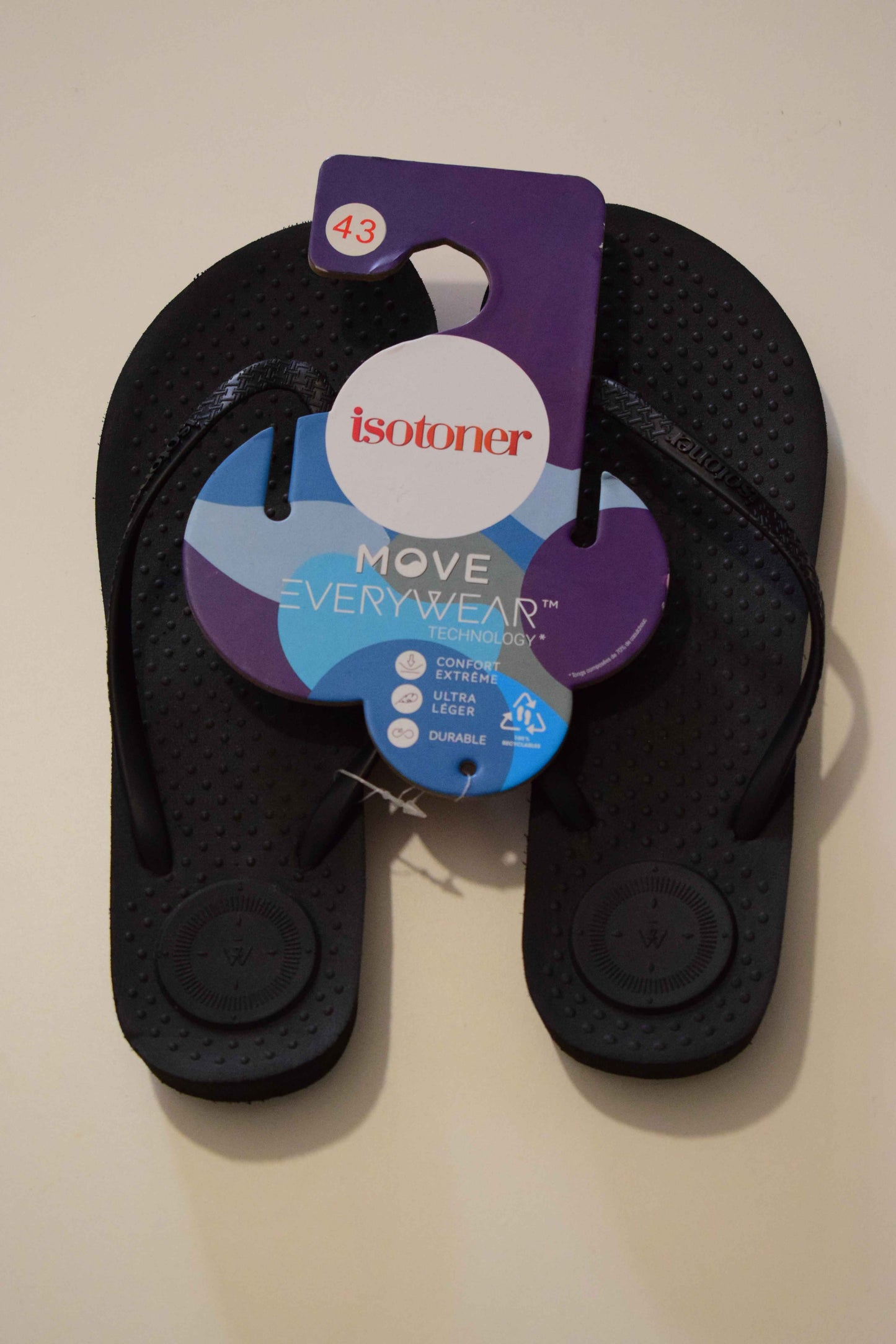 Tongs Isotoner Essential Noir