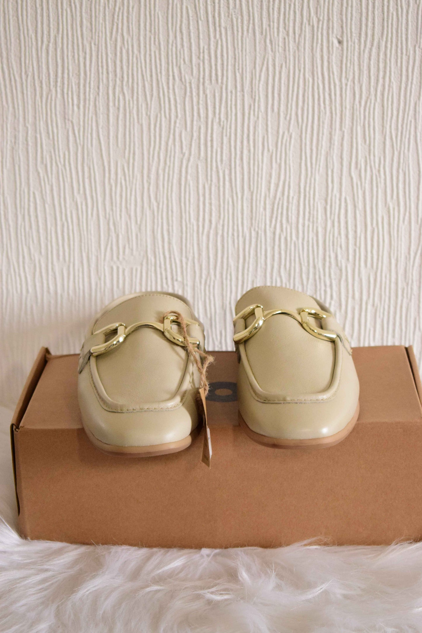 Mules Mocassins Femme en Cuir Nude/Beige – POD Mila 39