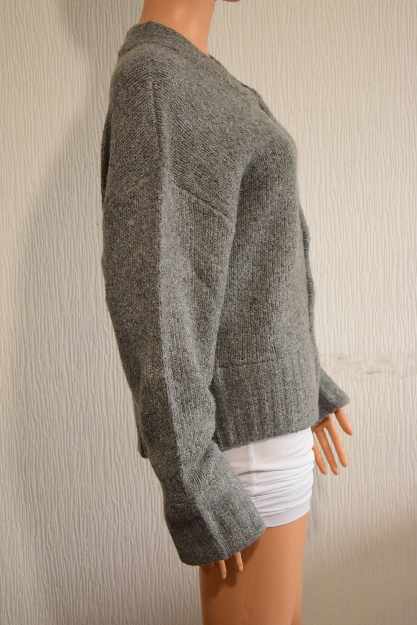 Gilet zippé femme 157 – Gris chiné – Taille S