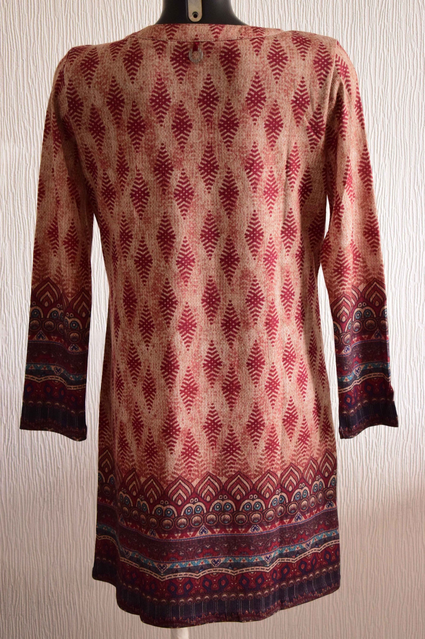 Robe Tunique Ethnique à Motifs Géométriques