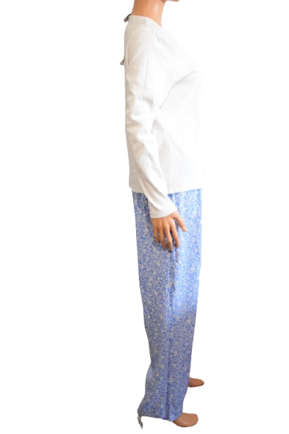 Ensemble de pyjama Oronero rose pâle à manches longues et motif floral