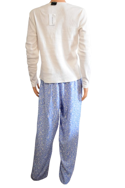 Ensemble de pyjama Oronero rose pâle à manches longues et motif floral