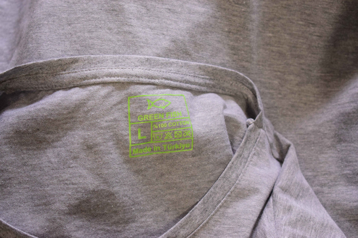 T-shirt homme Green Fish – Gris chiné – Taille L