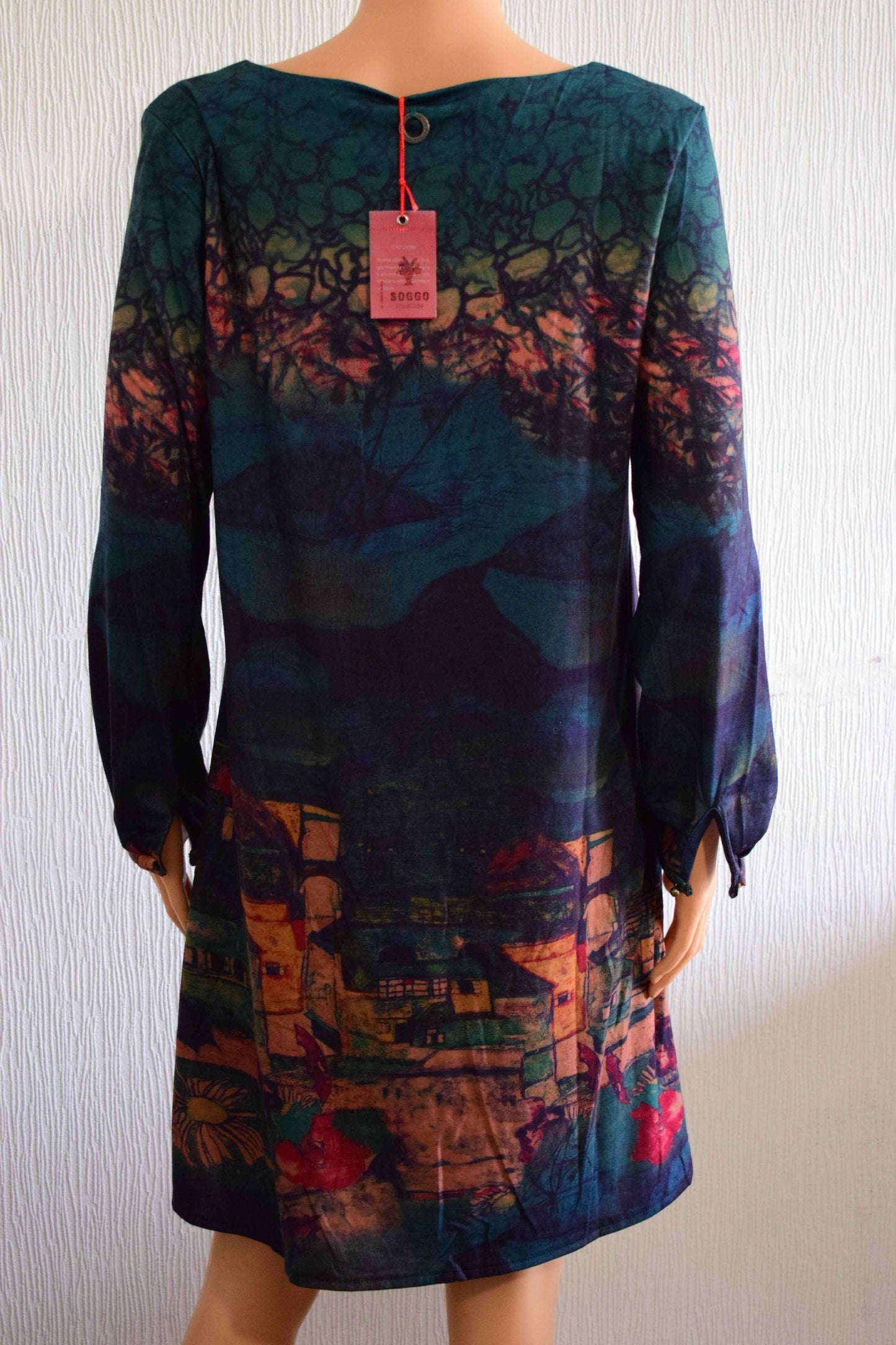 Robe femme Soggo – Imprimé artistique multicolore