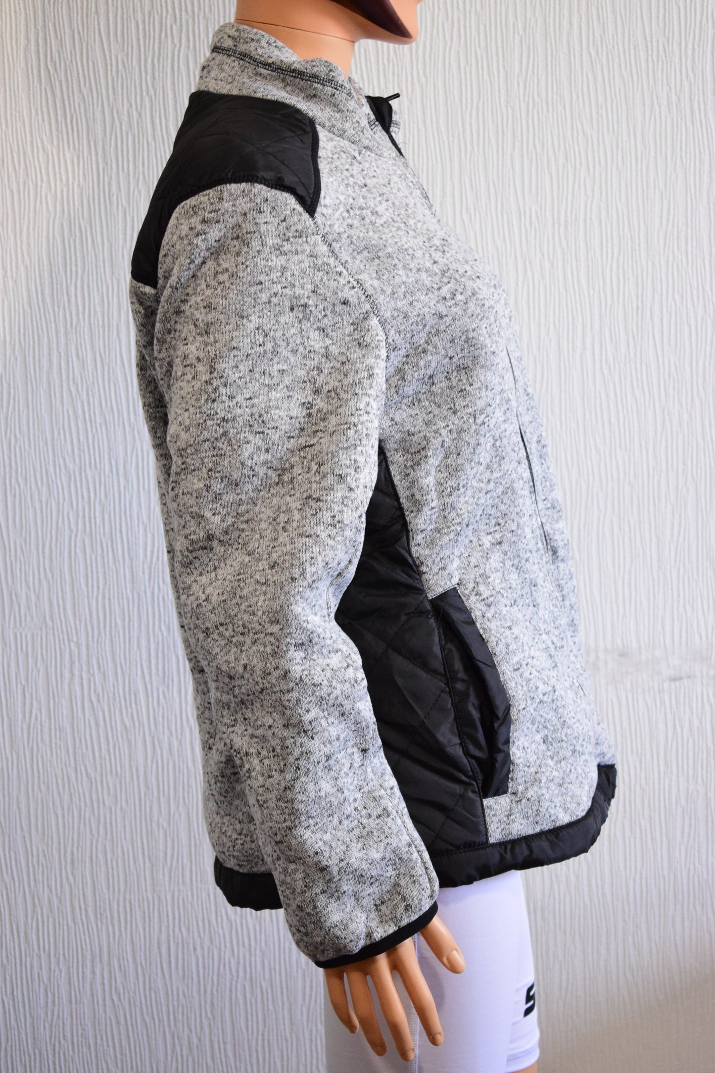 Veste polaire femme Canyon River – Gris chiné/Noir