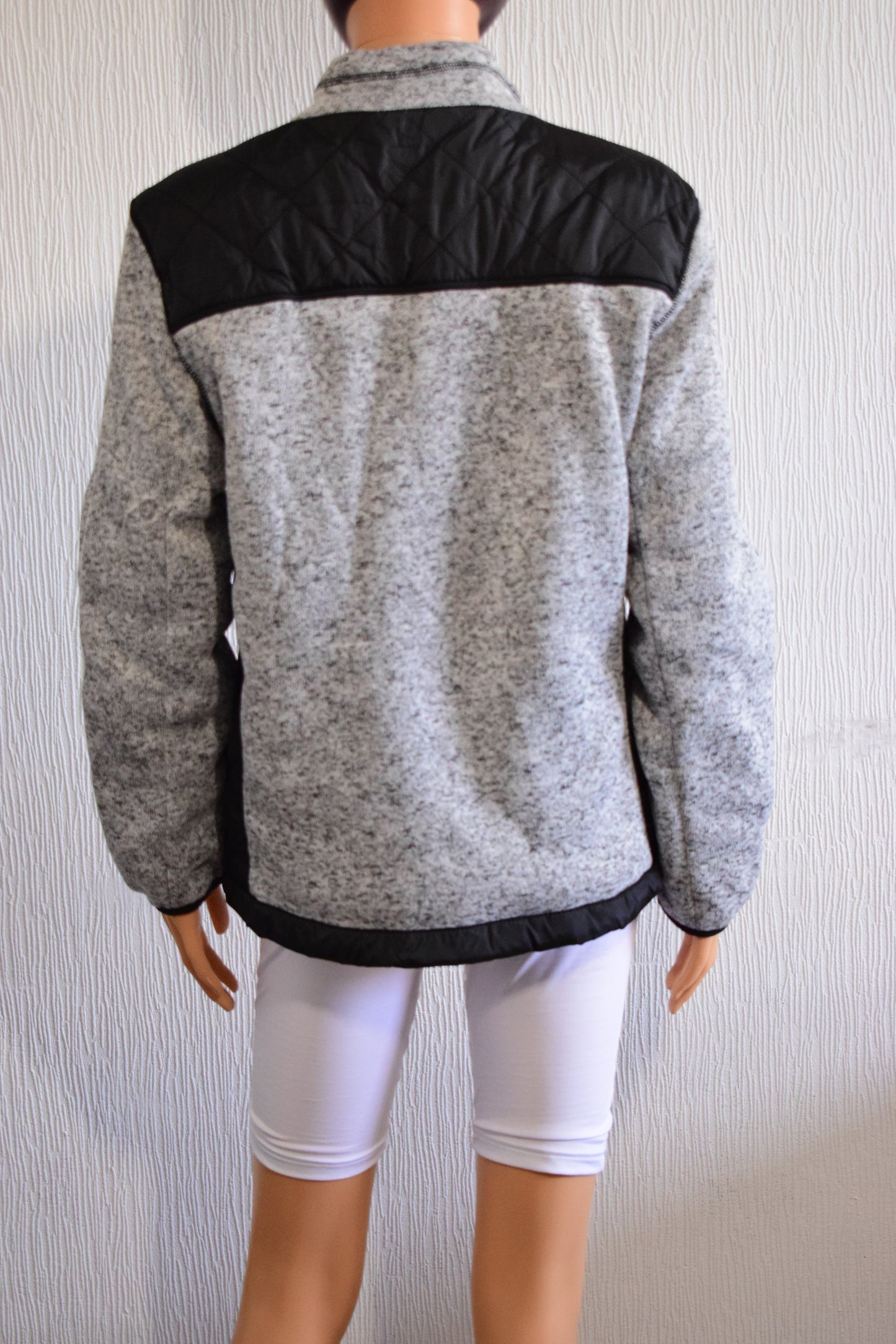 Veste polaire femme Canyon River – Gris chiné/Noir