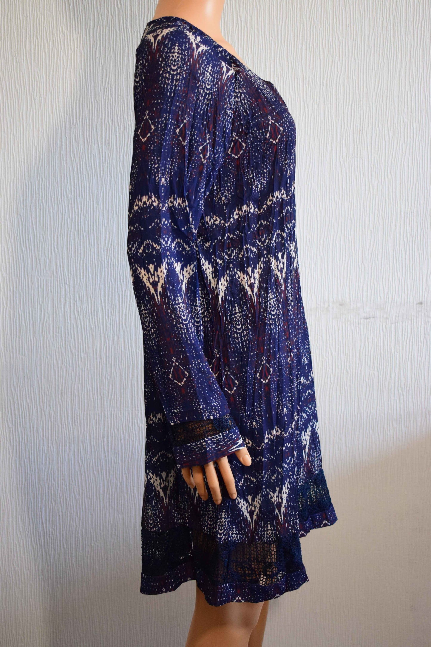 Robe femme Soggo – Imprimé ikat bleu – Taille L