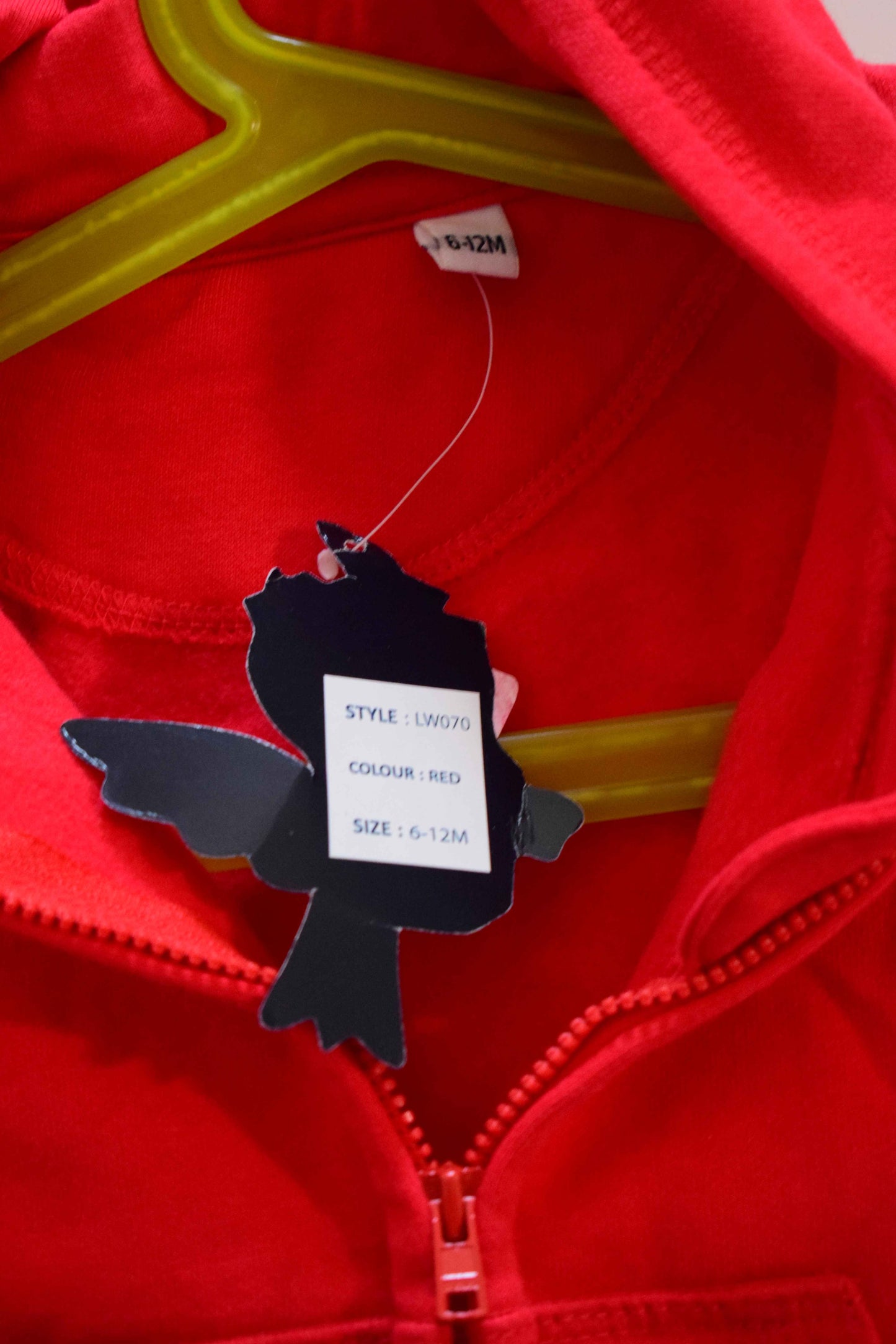 Combinaison à capuche en molleton rouge pour bébé