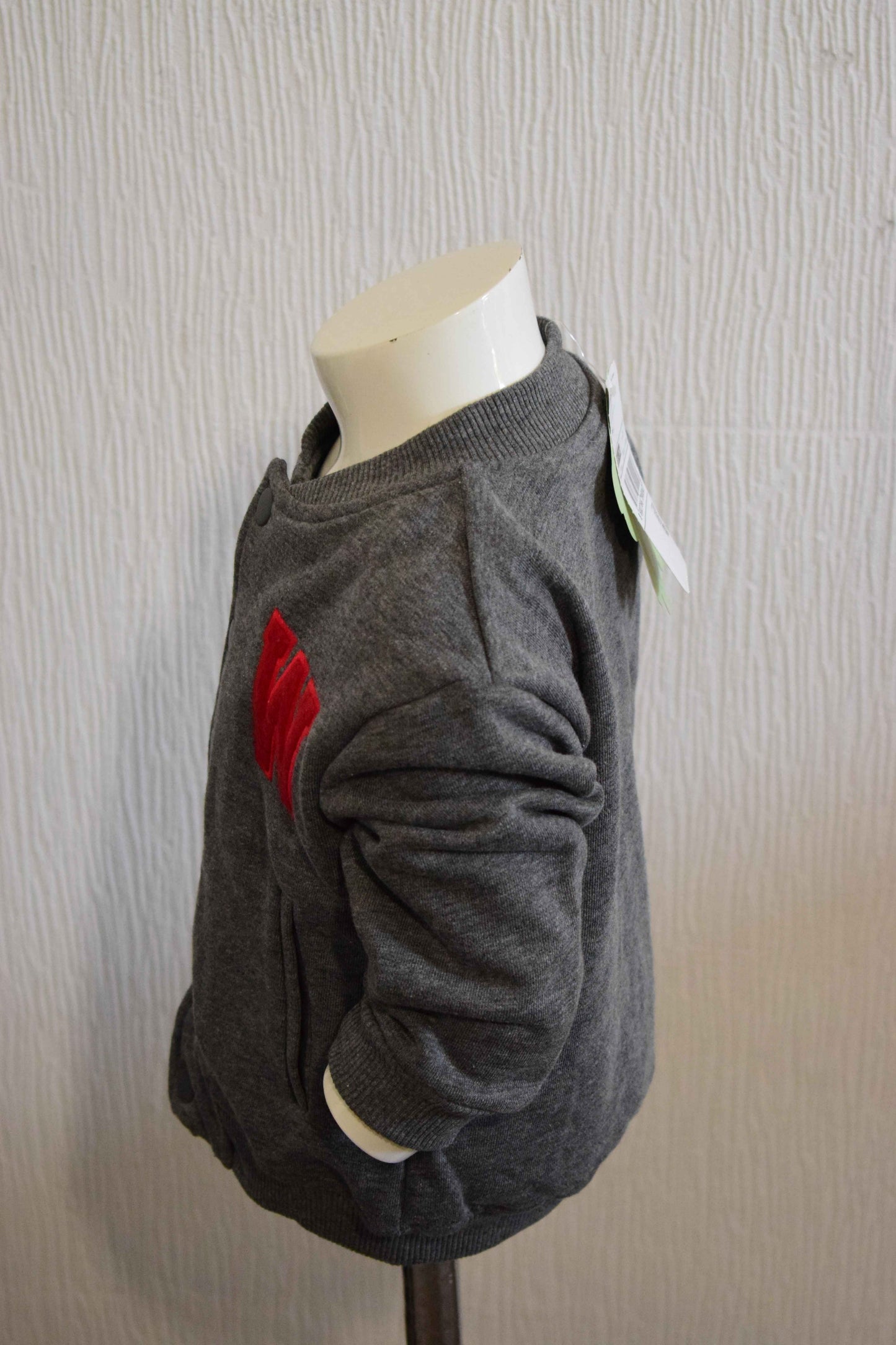 Veste teddy enfant Luess – Gris chiné – 2 ans