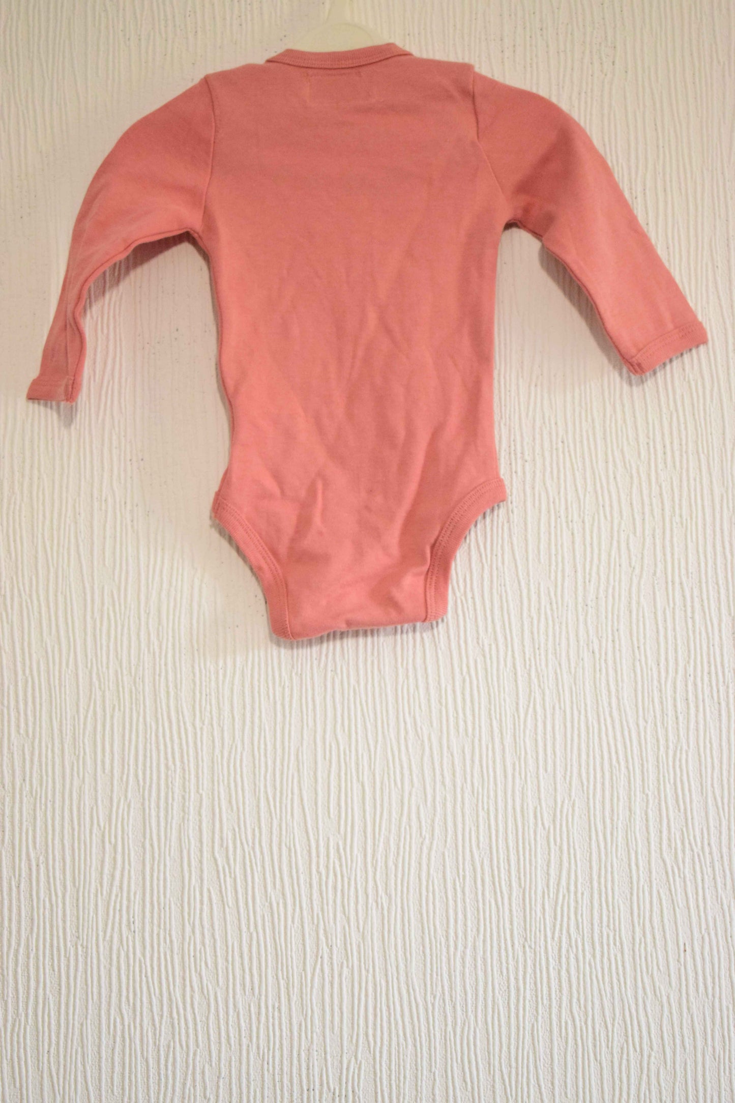 Body bébé uni à manches longues - Rose saumon