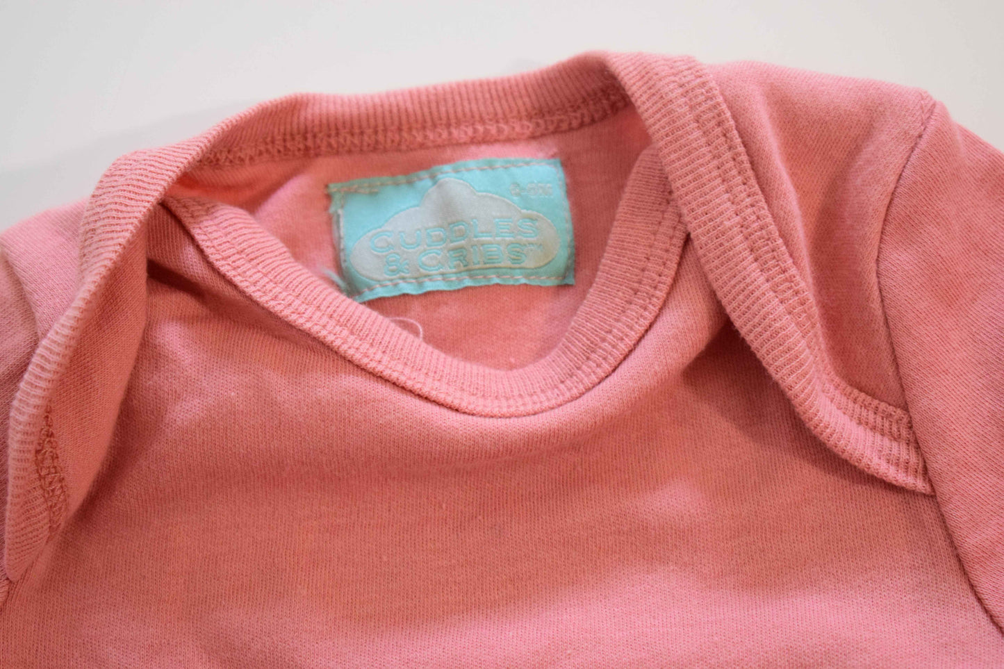 Body bébé uni à manches longues - Rose saumon