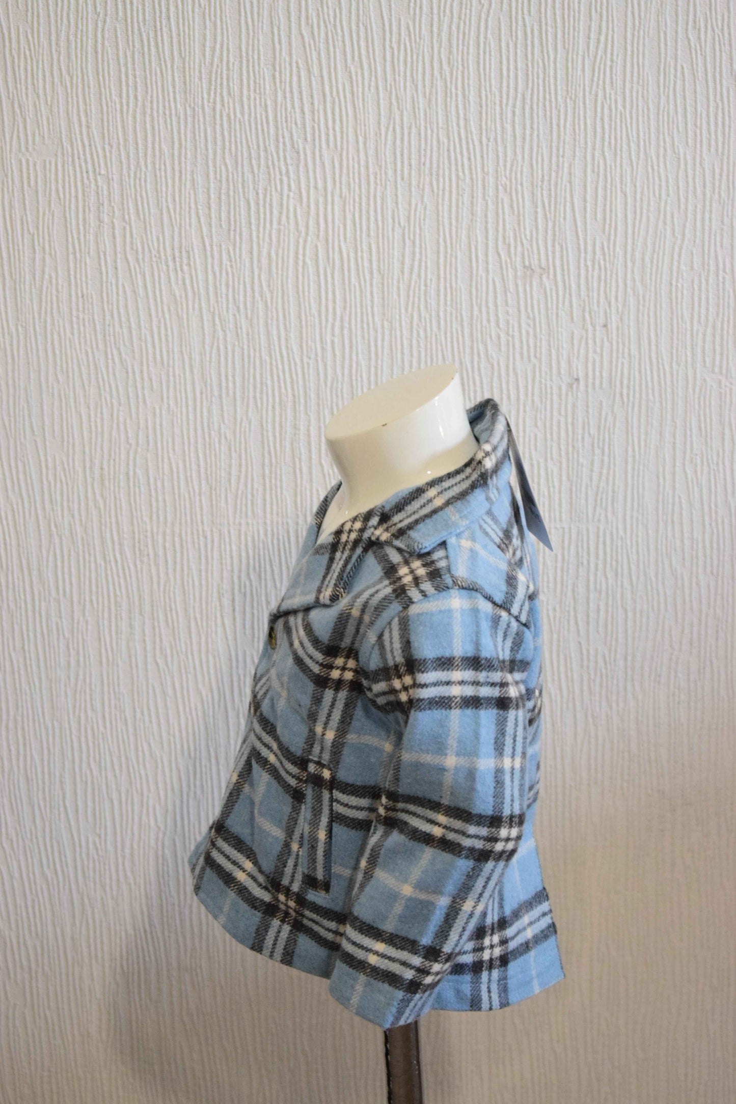 Veste d'Hiver en Laine Mélangée Élandaise Bleue pour Enfant 12- 18 Mois