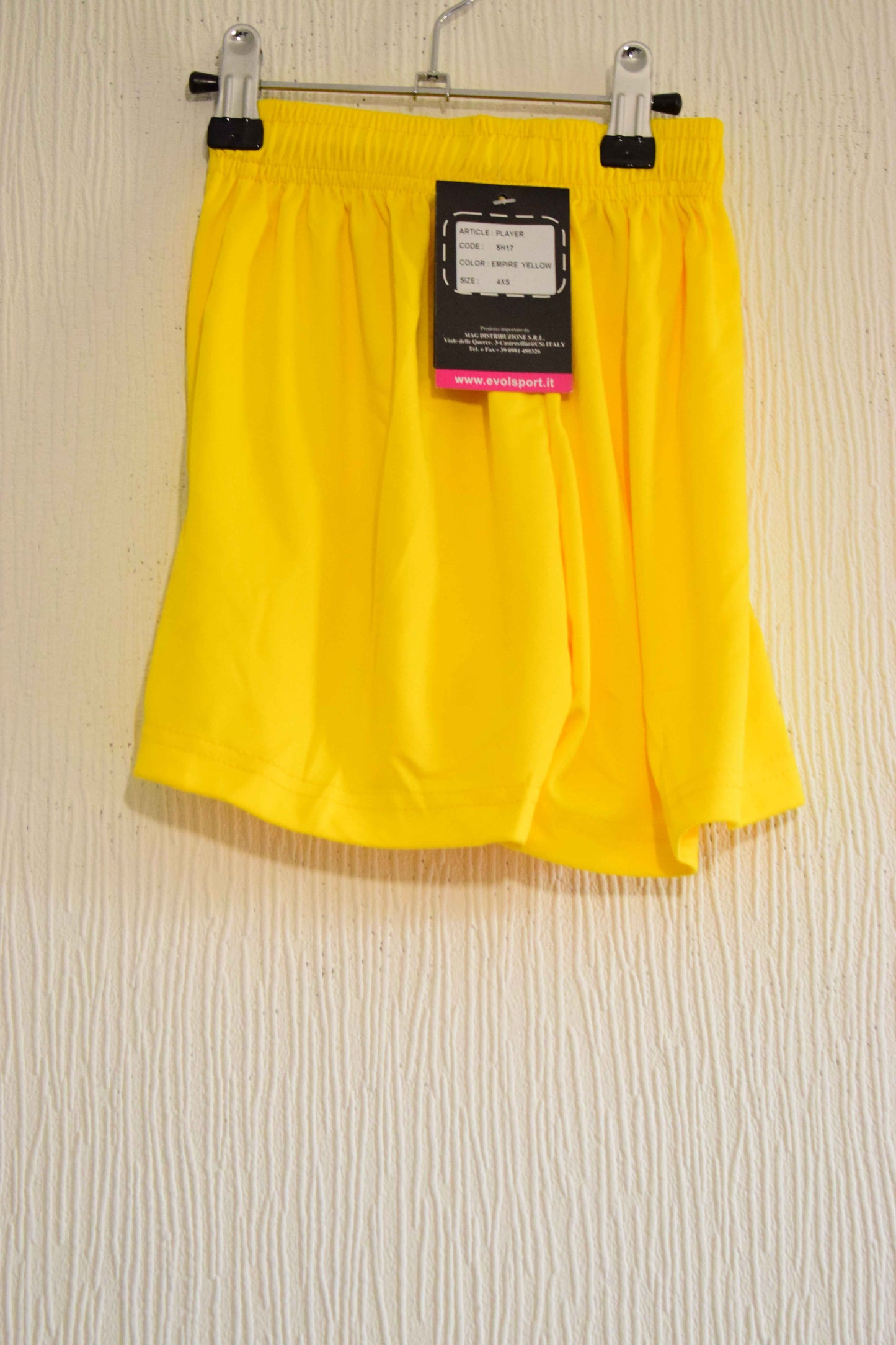Short de Sport Jaune EVOL – Moderne & Dynamique 5Ans