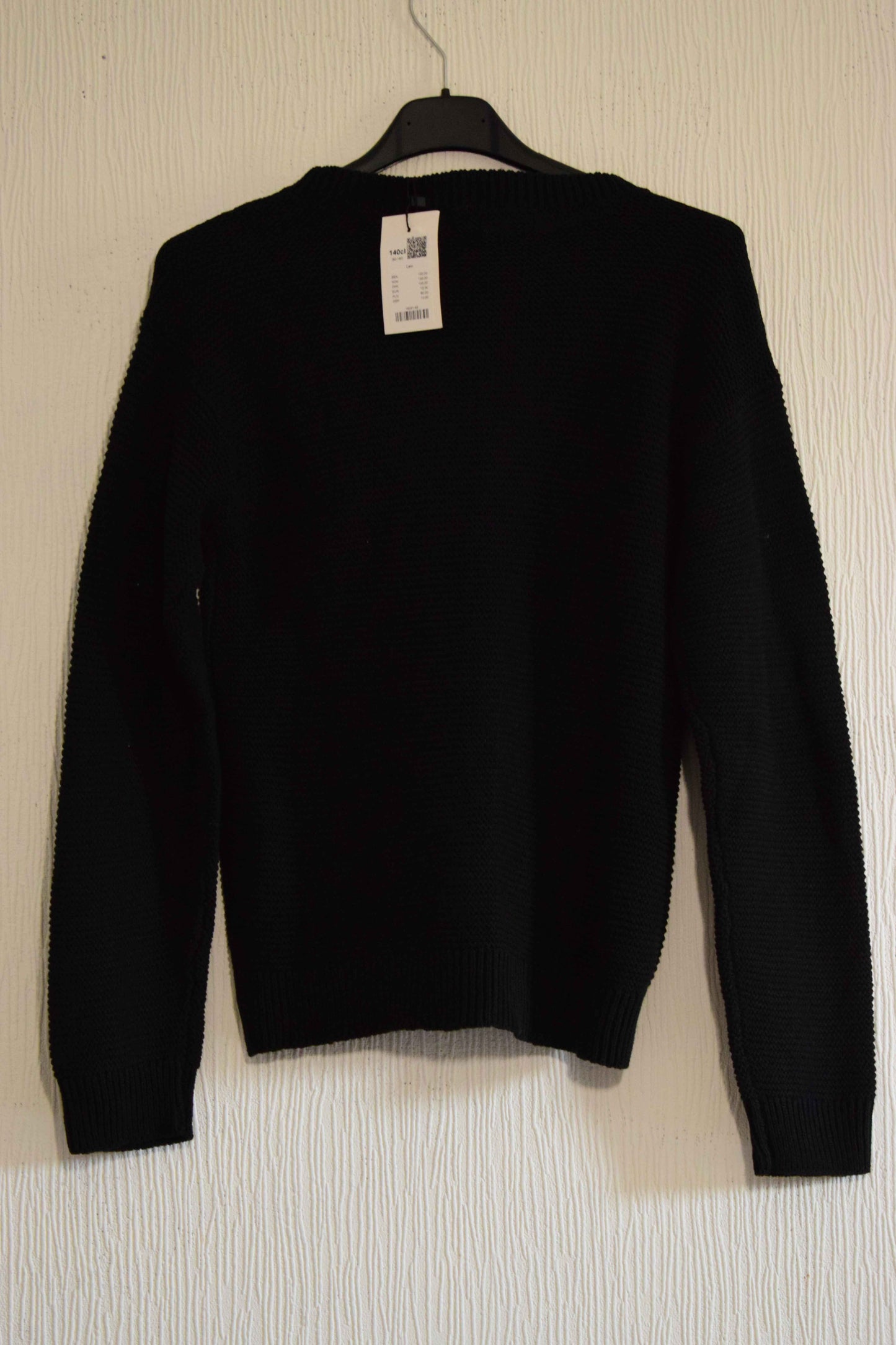 Pull en maille noire à col rond - Lager 157 enfant