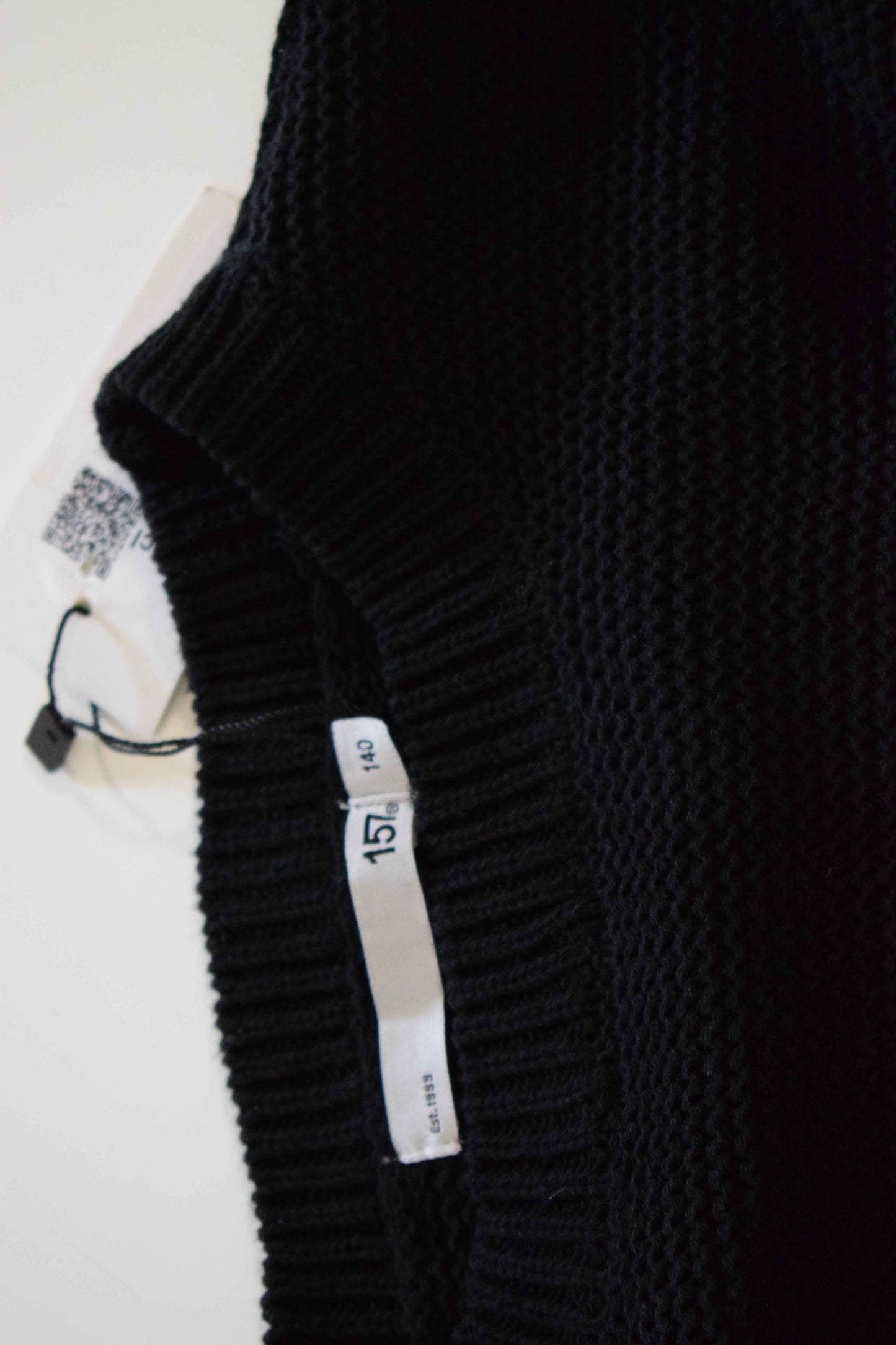 Pull en maille noire à col rond - Lager 157 enfant