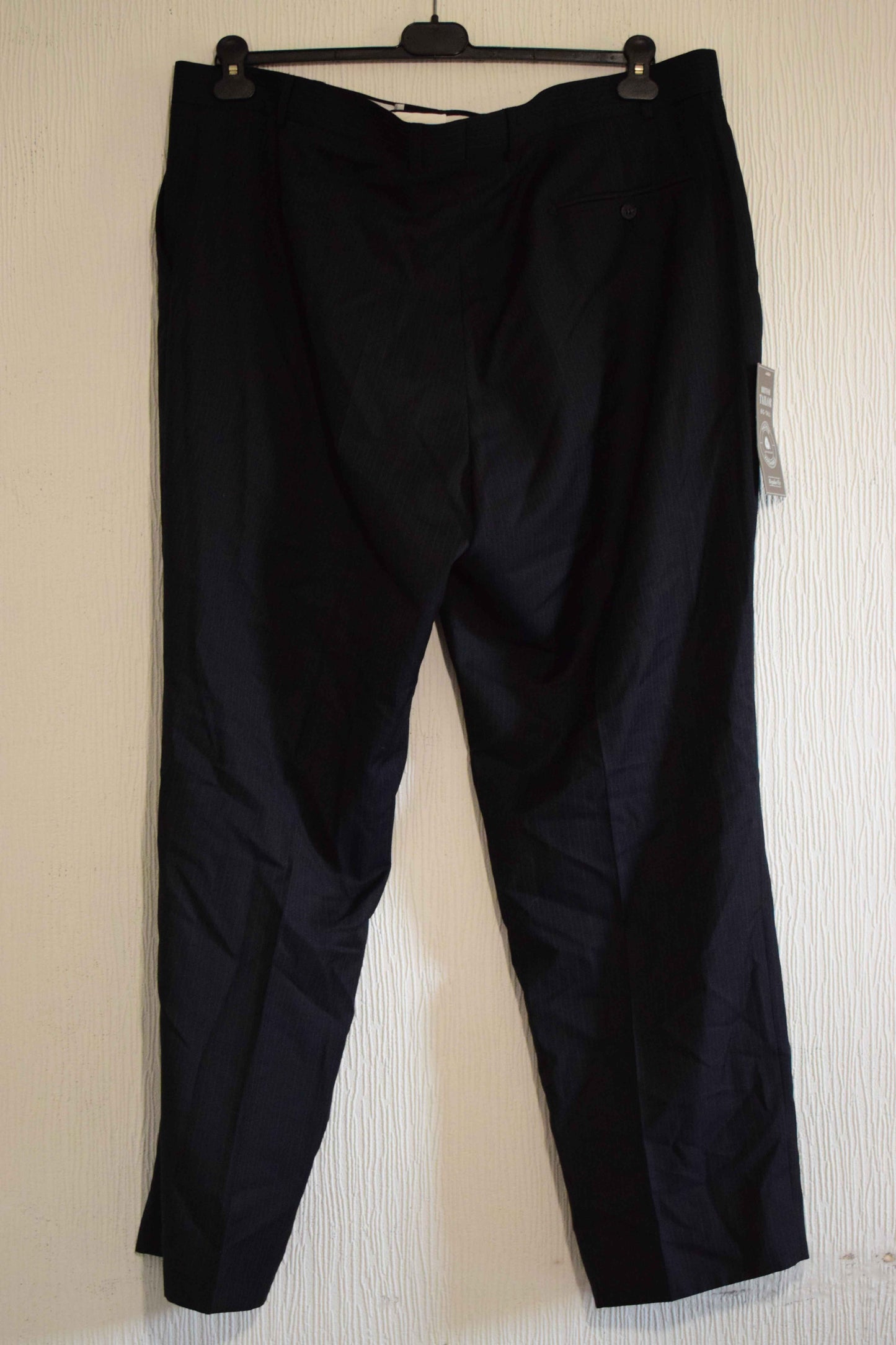 Pantalon de costume classique noir texturé pour homme 54